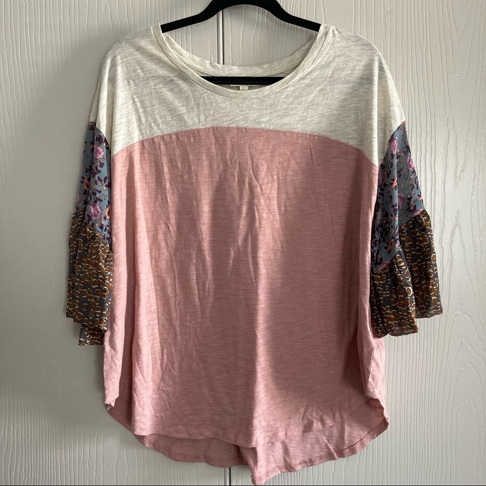Umgee Boho Color Block Top. Sz Large - image 7